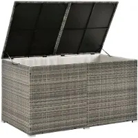 Juskys Caisse de stockage 950 ltr avec couvercle et bâche intérieure