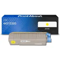 PrintAbout Toner compatible pour OKI 44315305 - Jaune