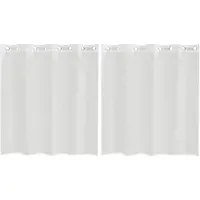 vidaXL Voile Rideaux avec illets 2 pcs. Blanc
