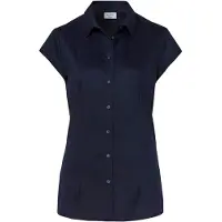 Desoto Slim Fit Blouse en jersey Bleu nuit, Unicolore