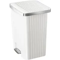 EKO - Hana 2 Poubelle à pédale 70 litres - Plastique - Blanc