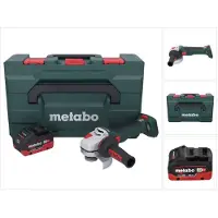 Metabo WB 18 LT BL 11-125 Quick Meuleuse d'angle sans fil 18 V 125 mm Brushless + 1x batterie 8,0 Ah + metaBOX - sans chargeur