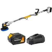 Talamex Twin Brush Eletric Brush With Battery&charger 4ah 18v Argenté 92.5 x 21.5 x 29 cm