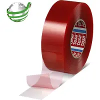 TESA 50m X 19mm 04965 Double-sided Adhesive Tape Rouge