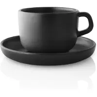 Eva Solo Nordic Kitchen Tasse avec Soucoupe Noir 20 CL