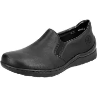 Rieker Chaussures pour femmes : chaussures basses, mocassins, ballerines, couleur noire, style décontracté