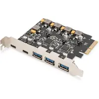 Digitus Carte PCIe, 2x USB-C + 3x USB A