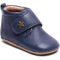 Bisgaard Chaussures en cuir à semelle souple - Marine av. Étoile - - 24 - Chaussons en Cuir