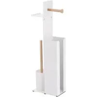 Steinbach Garniture de WC Yoni avec réserve de papier blanc mat/bamb