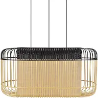 Forestier Bamboo Oval Suspension Black | X-Large