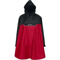 Vaude Bike Valero Waterproof Poncho Rouge,Noir 2XL Homme