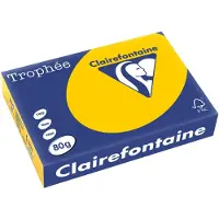Clairefontaine Jaune tournesol Papier couleur A4 160 g/m² (250 feuilles)