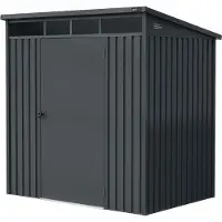 Axi Victor Abri De Jardin Métallique, Anthracite - 132 X 192 X 201 Cm | Cabanon Jardin/Abri Pour Jardin/Abri De Jardin En Metal
