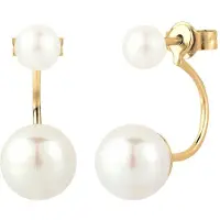 Elli Boucles d'oreilles or / blanc