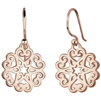 Elli Boucles d'oreilles 'Ornament' or rose