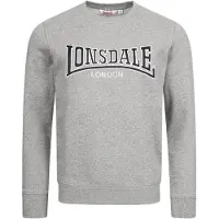Lonsdale Sweat-shirt 'Berger LP181' bleu nuit / gris chiné / blanc