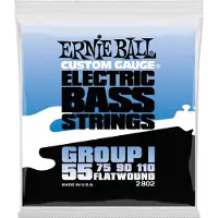 Ernie Ball 2802 Custom Gauge Group I Flatwound 55-110