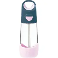 B.Box Bottle with Straw bouteille avec paille Indigo Pink 1 pcs