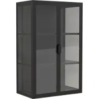 VCM acier vitrine murale vitrine suspendue vitrine en verre vitrine murale vitrine en verre 95x60x35 cm Floka L