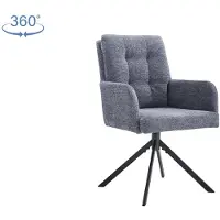 Molecule Chaise pivotable Granada | pieds en métal | gris foncé