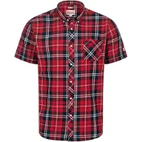 Lonsdale Brixworth Short Sleeve Shirt Rouge L Homme