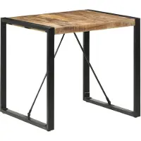 vidaXL Table de salle à manger 80x80x75 cm Bois de manguier rugueux