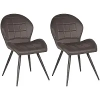 vidaXL Chaises à manger lot de 2 Sil 51x64x87 cm anthracite