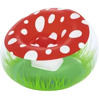 Bestway 75123 Mighty Mushroom 112x112x66 Cm Junior Air Chair Rouge 112 x 112 x 66 cm