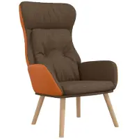 vidaXL Chaise de relaxation Marron Tissu et PVC