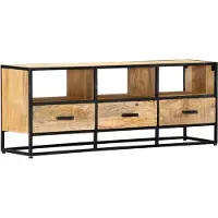 vidaXL Armoire TV 120x30x45 cm en bois massif de manguier