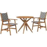 vidaXL Ensemble de jardin 3 pièces en bois massif d'acacia