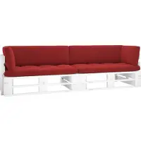 vidaXL Canapé-palette 2 places blanc Bois de pin imprégné