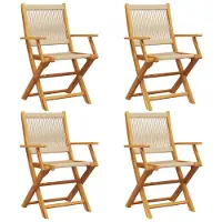 vidaXL 3214572, Terrasse, Assise rembourrée, Acacia, Polypropylène (PP), Beige, 110 kg, 540 mm