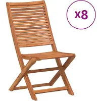 vidaXL Chaises de jardin 8 pcs. Pliable 57x66x95 cm Bois massif Acacia