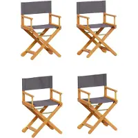 vidaXL Chaises de jardin pliantes 6 pcs. Tissu gris foncé