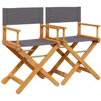 vidaXL Chaises de jardin pliantes 4 pcs. Tissu gris foncé