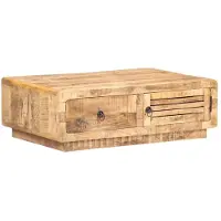vidaXL Table basse 90x60x29 cm Bois de manguier rugueux