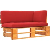 vidaXL Canapé d'angle de jardin en palettes Marron Miel Pin Imprégné