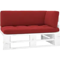 vidaXL Canapé d'angle Outdoor Palettes Pin imprégné Blanc