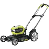Ryobi RY36LMMX51-140 Tondeuse à gazon sans balai, batterie, 36 V, 51 cm, sans sac, 4,0 Ah