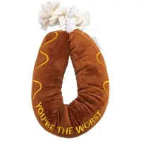 Beeztees Jouet pour chien saucisse grillée avec corde 60x7x7cm chien