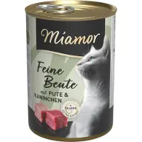 Miamor 12 x 400 g Proies fines dinde, lapin nourriture humide pour chats