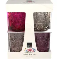 Royal Leerdam Ensemble de verres à eau, Verres, Rouge, Multicolore