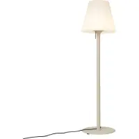 QAZQA Lampadaire d'extérieur moderne beige avec abat-jour blanc IP44 - Big Virginia