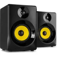VONYX Moniteurs de studio SMN50B Paire Noir (Actif, Couples, 1x 140 W), Enceinte studio, Noir