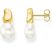 Thomas Sabo Ohrstecker mit Perlen Natural Beauty vergoldet, (Argent 925)