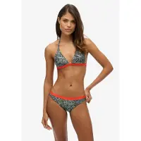 Superdry Femme Haut de Bikini Triangle Imprimé Green Taille: 42