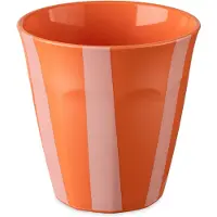 Koziol Trinkbecher Nora M Stripes 300 ml, 1 Stück, Strong Coral