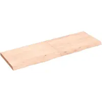 vidaXL Étagère murale 120x40x(2-4) cm bois de chêne massif non traité