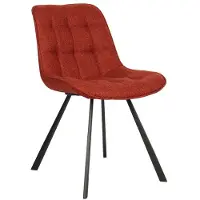 Molecule Chaise de salle à manger Ariba avec pieds métalliques - rouge